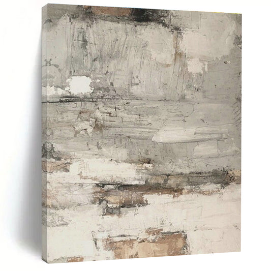 Gray - White - Brown Textured Art II for Rustic Café & Art - Themed B&B DLZ1869