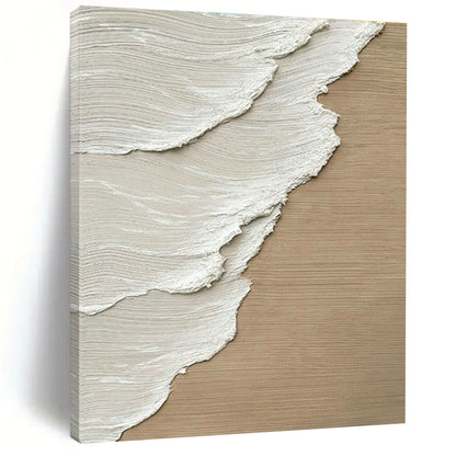 Beige and White Texture Art for Scandinavian - Style Home & Neutral - Toned Studio DLZ2176