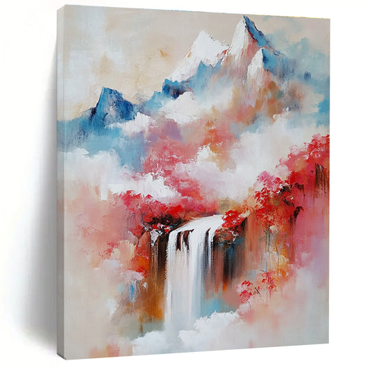 Colorful Mountain and Waterfall for Spa Retreat Lounge & Nature - Lover’s Bedroom STSC171