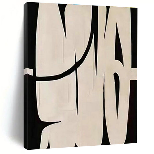 Black - White Bold Forms Art for Industrial Loft & Contemporary Gallery DLZ2023