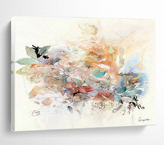 Collage - Style Floral Art for Eclectic Café Wall DLZ2916