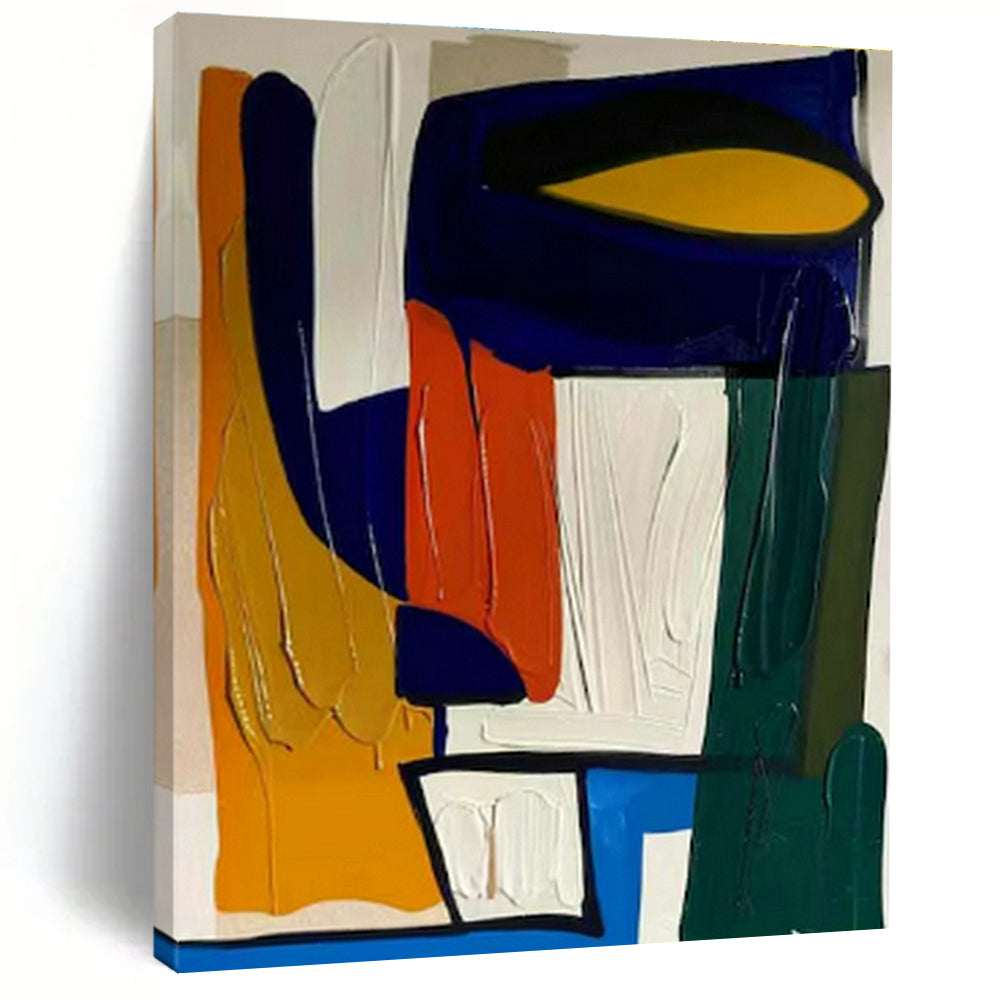Bold Color Block Art for Contemporary Office & Art Gallery Showcase DLZ1471