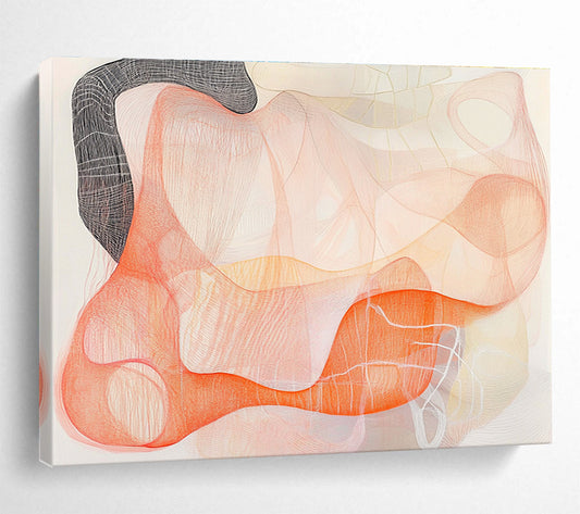 Curved Line Abstract Art for Contemporary Home Decor & Artistic Lounge SC304