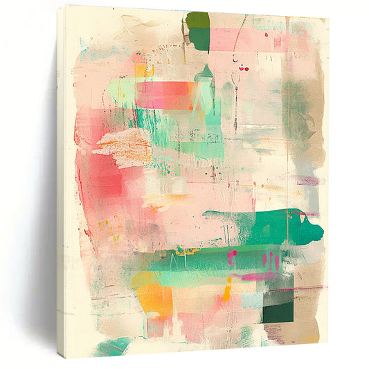 Colorful Abstract Collage Art for Bohemian - Style Living Room & Creative Studio STSC1360
