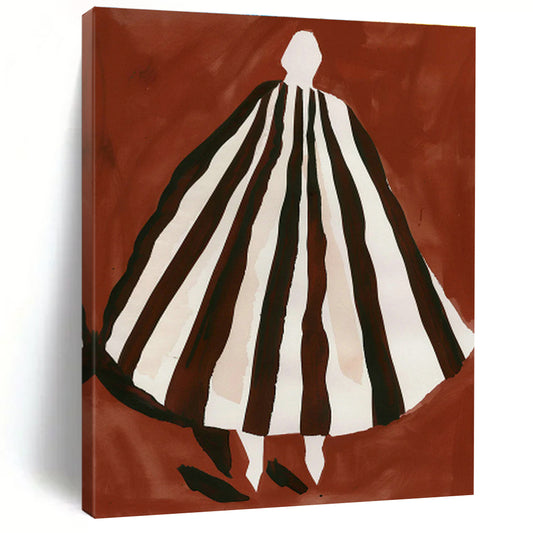 Figure in Striped Cloak Art for Avant - Garde Boutique & Theatrical Dressing Room DLZ0707