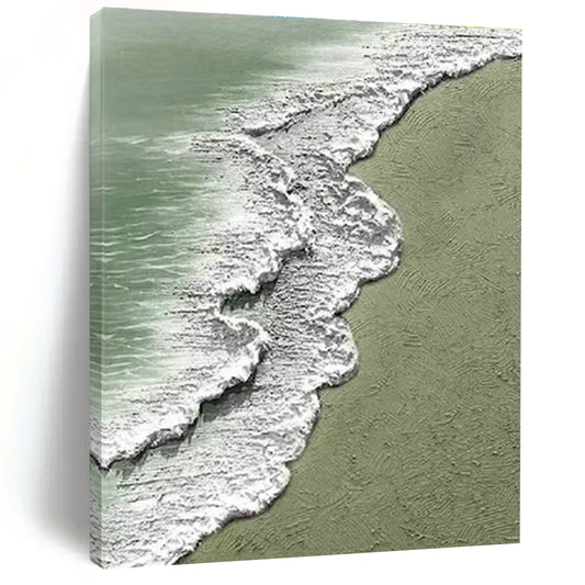 Textured Beach Wave Art for Beach House Living Room & Coastal Café DLZ1484