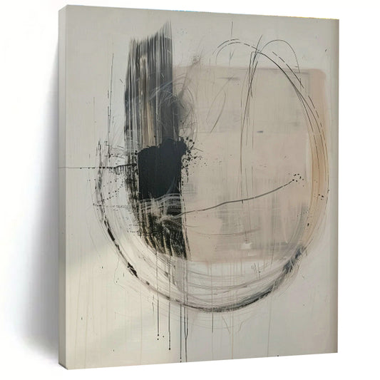 Black - White Line Abstract Art for Living Room & Office DLZ0420
