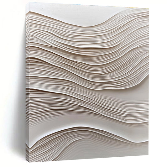 White Wavy Textures for Minimalist Bedroom & Contemporary Art Exhibition STSC965
