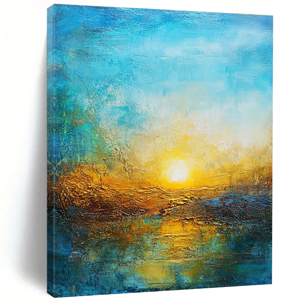 Textured Sunset Landscape for Coastal Home Living Room & Beach Resort Spa STSC200