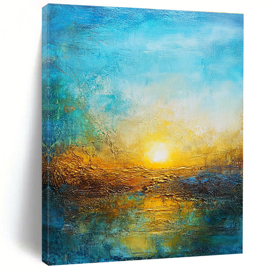 Textured Sunset Landscape for Coastal Home Living Room & Beach Resort Spa STSC200