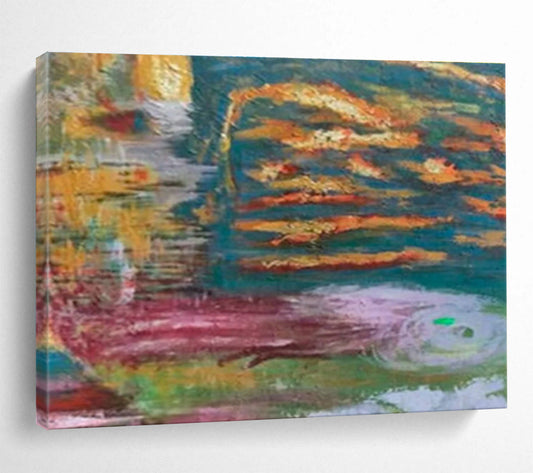 Colorful Water - Ripple Abstract Art for Artistic Bathroom DLZ2755