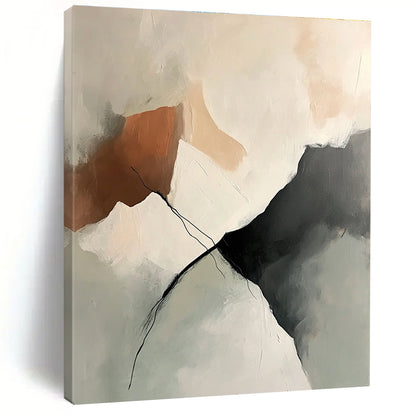 Neutral Tones Abstract for Minimalist Living Room & Corporate Office STSC800