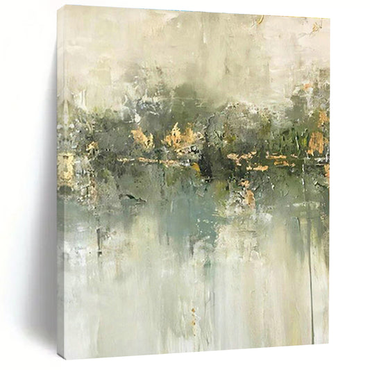Light - Toned Abstract Landscape Art for Spa Retreat & Minimalist Bedroom DLZ0660
