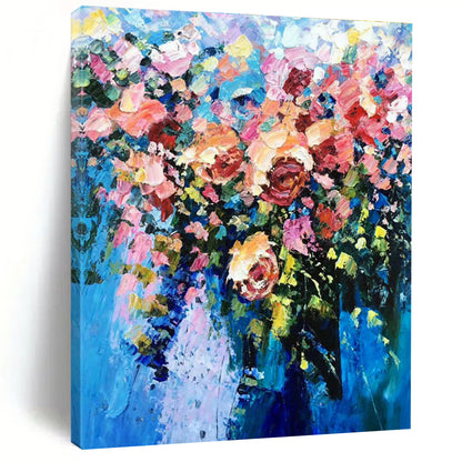 Colorful Flower Bouquet Oil Painting for Romantic Wedding Venue & Garden - Inspired Café DLZ1356