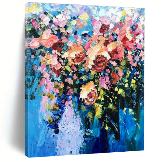 Colorful Flower Bouquet Oil Painting for Romantic Wedding Venue & Garden - Inspired Café DLZ1356