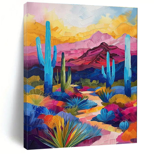 Vibrant Desert Landscape Art for Southwest - Style Home & Adventure - Themed Lounge DLZ2256