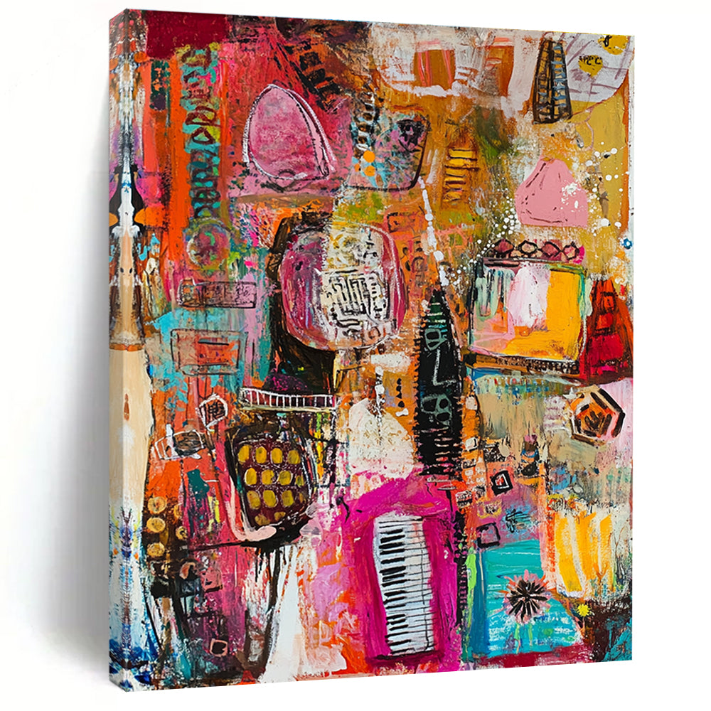Vibrant City Abstract for Creative Studio & Urban - Chic Restaurant STSC821