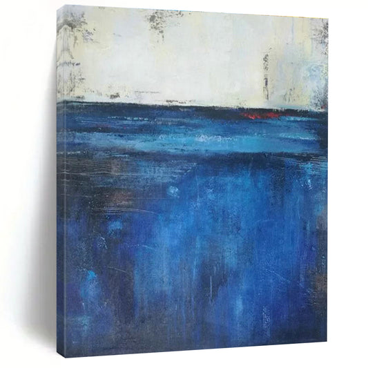 Coastal Abstract Horizon Art for Beach House Dining Room & Seaside Art Gallery DLZ2267