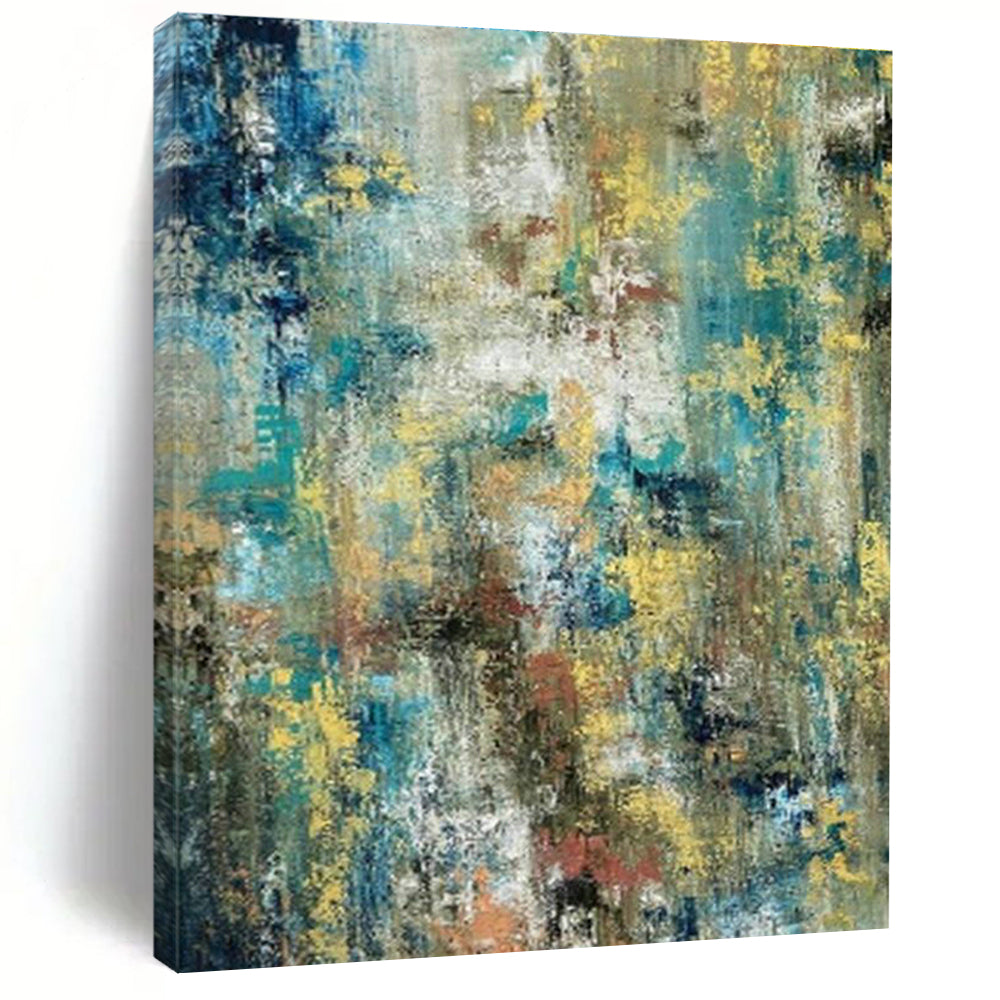 Colorful Pointillism - Style Abstract Art for Art Gallery Café Spaces DLZ0034