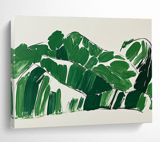 Minimalist Leaf Art for Tropical - Themed Café & Home Office SC551