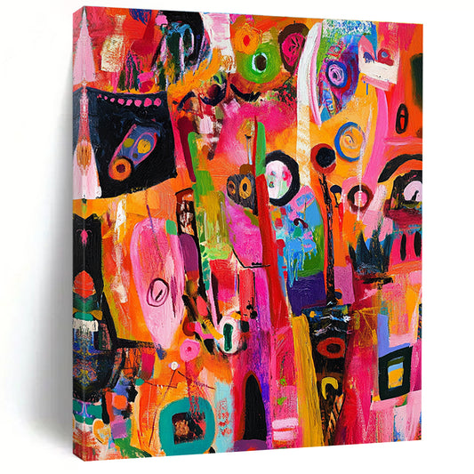 Colorful Abstract Chaos for Bohemian - Chic Restaurant & Creative Studio Break Area STSC1218