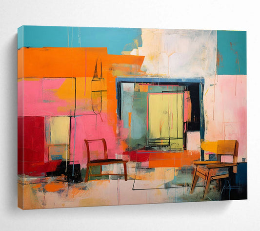 Colorful Spatial Abstract for Modern Living Room DLZ3023