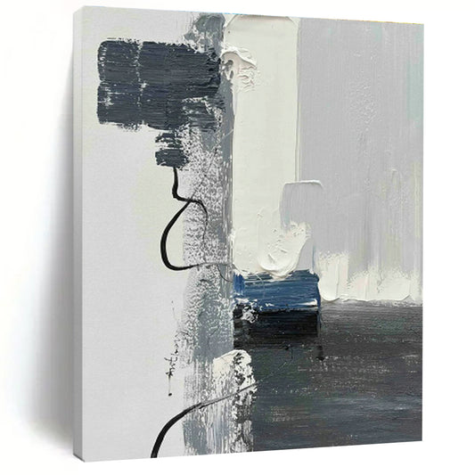 Gray - Blue Abstract Art for Modern Office & Minimalist Home DLZ0800