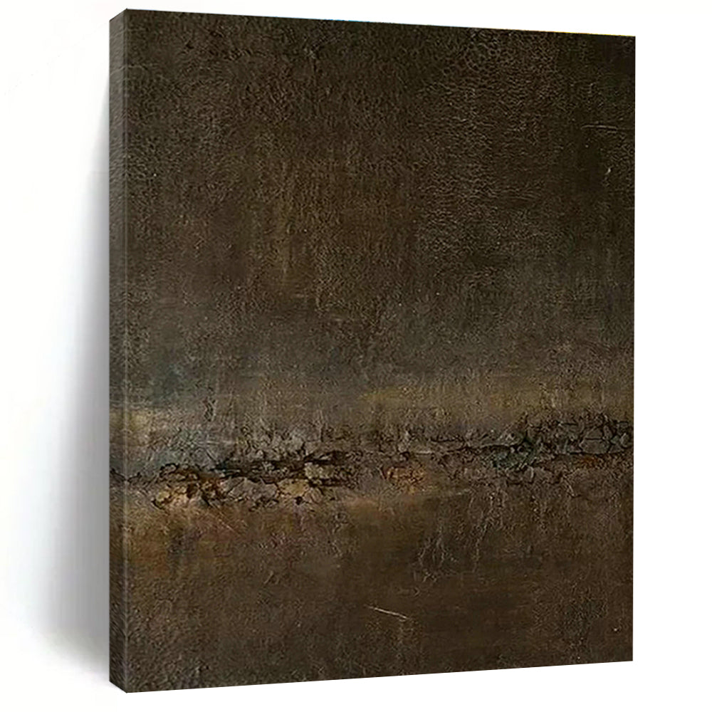 Dark Brown Textured Art II for Vintage Café & Art - Themed Library DLZ1843