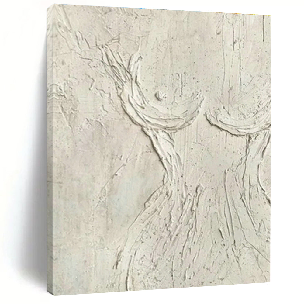 White Relief Tree Shadow Art for Scandinavian - Style Nursery & Nature - Lover’s Reading Nook DLZ0996