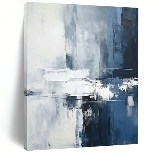 Blue - Gray Abstract Art for Scandinavian Home & Contemporary Art Space DLZ1736