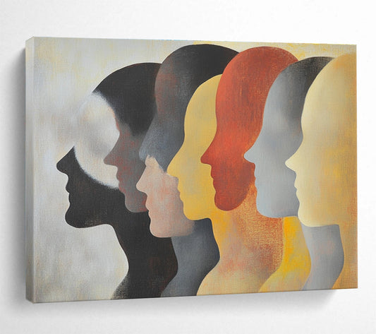 Thought - Provoking Silhouettes: Enhance Modern Gallery & Psychology Office SC548