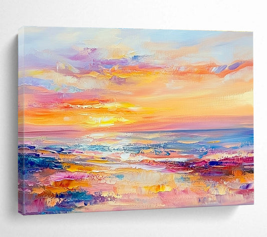 Vivid Ocean Sunset Art for Beach Bar & Art Gallery SC416