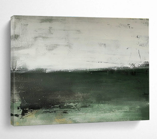 Gray - Green Minimalist Abstract Art for Scandinavian - Style Dining Areas DLZ2648