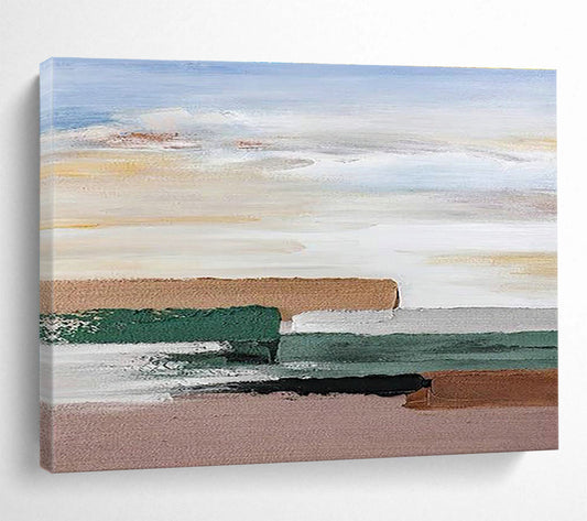 Color Block Abstract Art for Scandinavian - Style Home Living Room Walls DLZ3172