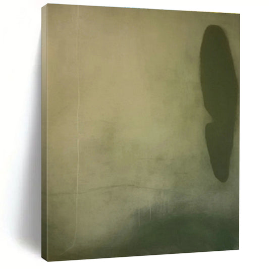 Minimalist Dark Green Abstract for Japandi - Style Study & Calm Yoga Studio DLZ0903