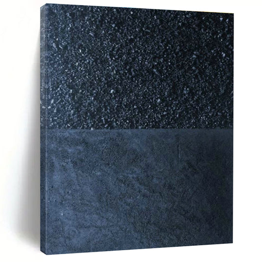 Black - Blue Textured Abstract Art for Industrial Loft & Art Studio DLZ1254