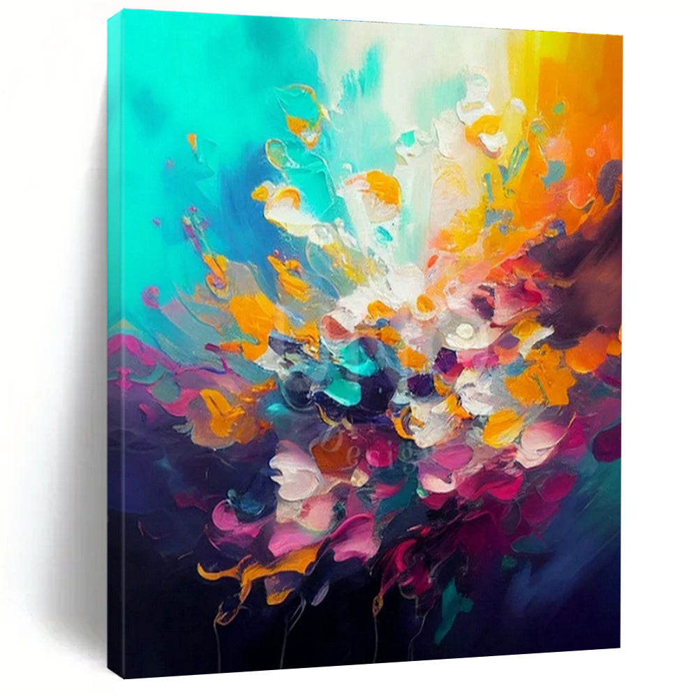 Colorful Burst Abstract Art for Modern Living Room & Art Gallery Exhibition DLZ1810