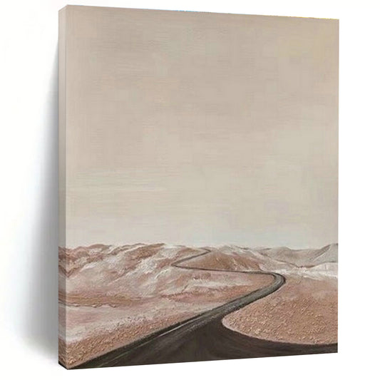 Desert Road Abstract Art for Modern Travel Agency & Minimalist Home Office DLZ1510