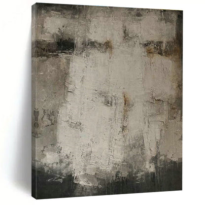 Gray - White Abstract Art for Modern Art Gallery Silent Viewing Areas DLZ0208