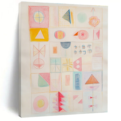 Pastel Geometric Shapes for Minimalist Nursery & Soft - Toned Art Gallery STSC985