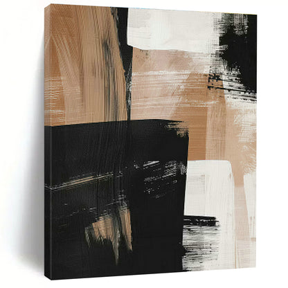 Brown - Black Abstract Painting for Industrial - Style Loft & Corporate Boardroom DLZ0659