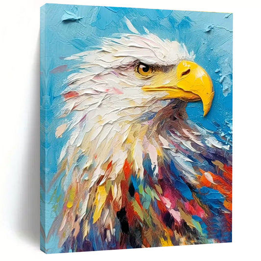Colorful Eagle Head Oil Painting for Patriotic Memorial & Wildlife Conservation Center DLZ1067