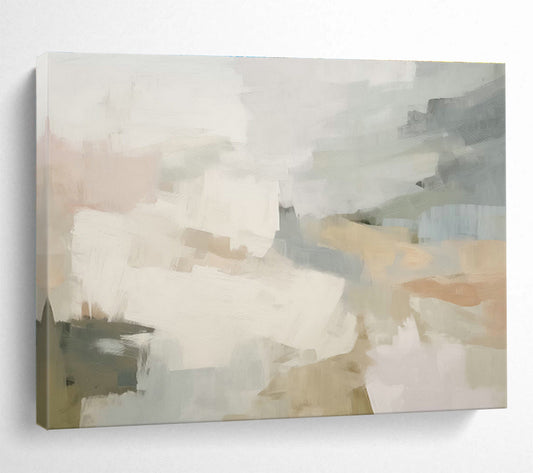 Pink - Gray Abstract Art for Bohemian - Chic Nursery Decor DLZ2630