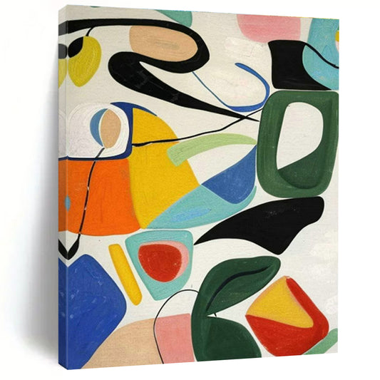Colorful Abstract Shapes Art for Playful Kids’ Room & Creative Coworking Space DLZ1480