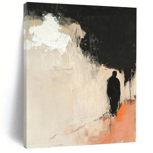 Silhouette in Abstract Landscape for Thoughtful Library & Art - Inspired Home STSC247