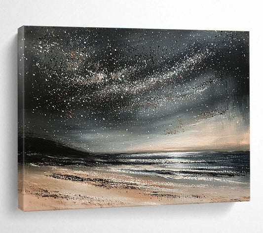 Starry Night Beach Art for astronomers - Themed Café & Beach House Bedroom SC528
