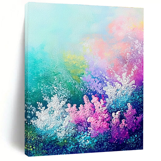 Colorful Floral Abstract Art for Boutique Hotel Lobby & Art - Loving Café STSC1119