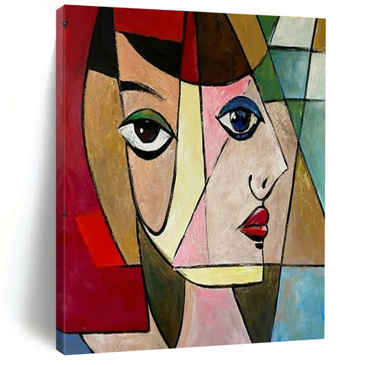 Cubist Portrait Art for Art History Museum & Bohemian Living Room DLZ1414
