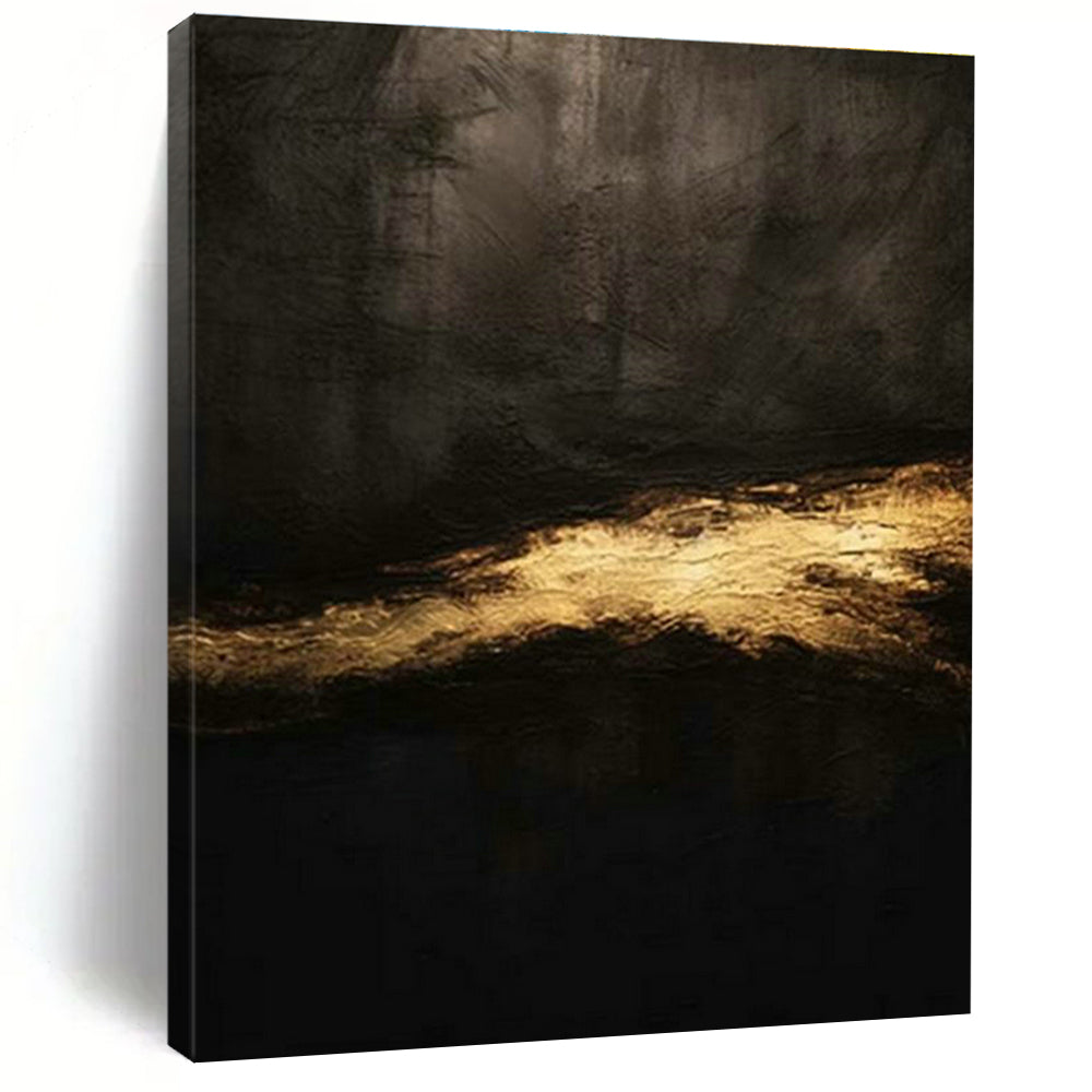 Black - Gold Abstract Art for Bedroom & Dining Room DLZ0351