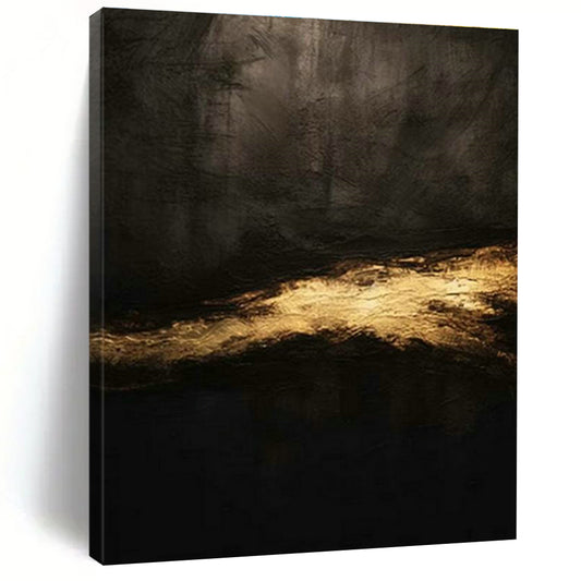 Black - Gold Abstract Art for Bedroom & Dining Room DLZ0351